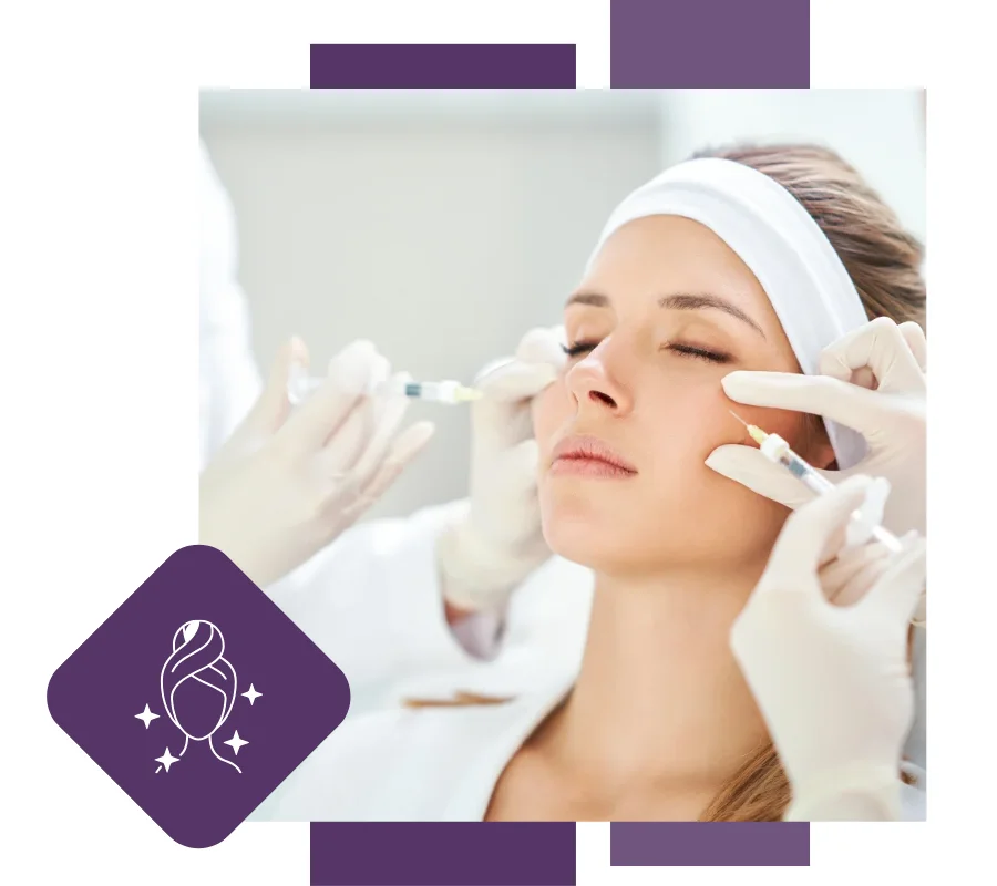 lady having anti wrinkle treatment