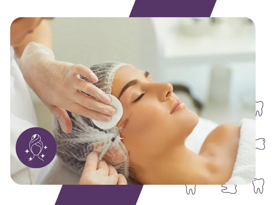 lady having facial treatment